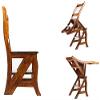 REMYS Step Stools for Seniors Wooden Adult Home Multifunction Solid Wood Ladder Chairs Folding Dual Use Nordic Creative Living Room Step Stools view 4