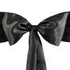Balsa Circle 20 Black Satin Chair Sashes Bows Ties for Wedding Decorations Party Supplies Events Chair Covers Decor Banquet Reception view 1