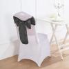 Balsa Circle 20 Black Satin Chair Sashes Bows Ties for Wedding Decorations Party Supplies Events Chair Covers Decor Banquet Reception view 2