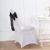 Balsa Circle 20 Black Satin Chair Sashes Bows Ties for Wedding Decorations Party Supplies Events Chair Covers Decor Banquet Reception view 3