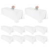 10 Pack Polyester Tablecloths, White 90 x 132 Inch Polyester Table Cloth for 8 Foot Rectangle Tables, Stain and Wrinkle Resistant Washable Fabric Table Cover for Wedding Banquet Restaurant Party view 1