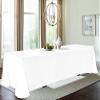 10 Pack Polyester Tablecloths, White 90 x 132 Inch Polyester Table Cloth for 8 Foot Rectangle Tables, Stain and Wrinkle Resistant Washable Fabric Table Cover for Wedding Banquet Restaurant Party view 4