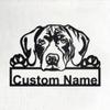LOVELYPOD German Shorthaired Dog Metal Sign, Personalized Custom German Shorthaired Pointer Metal Sign for Dog Lover Custom Name Metal Wall Art, Gifts for Dog Mom, Dog Dad, Lover Dog view 1