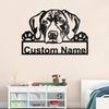 LOVELYPOD German Shorthaired Dog Metal Sign, Personalized Custom German Shorthaired Pointer Metal Sign for Dog Lover Custom Name Metal Wall Art, Gifts for Dog Mom, Dog Dad, Lover Dog view 2