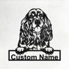 LOVELYPOD Cocker Spaniel Dog Metal Sign, Personalized Cocker Spaniel Cut Metal Sign Dog Lover Metal Wall Art, Laser Cut Metal Signs Cocker Spaniel Dog, Gifts for Dog Mom, Dog Dad, Lover Dog view 1