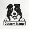 LOVELYPOD Border Collie Dog Metal Sign, Personalized Border Collie Cut Metal Sign, Dog Lover Metal Wall Art, Laser Cut Metal Signs Border Collie, Gifts for Dog Mom, Dog Dad, Lover Dog view 1
