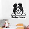 LOVELYPOD Border Collie Dog Metal Sign, Personalized Border Collie Cut Metal Sign, Dog Lover Metal Wall Art, Laser Cut Metal Signs Border Collie, Gifts for Dog Mom, Dog Dad, Lover Dog view 2