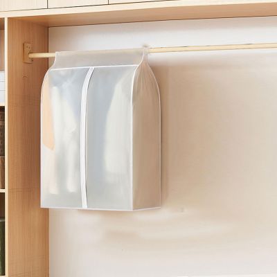 AoForce Garment Bags for Hanging Clothes Storage, Moisture-Proof and Dust-Proof, White Translucent, Three-Dimensional Clothing Dust Cover, Long and Short Options are Available(Size:Large,Color:Short)