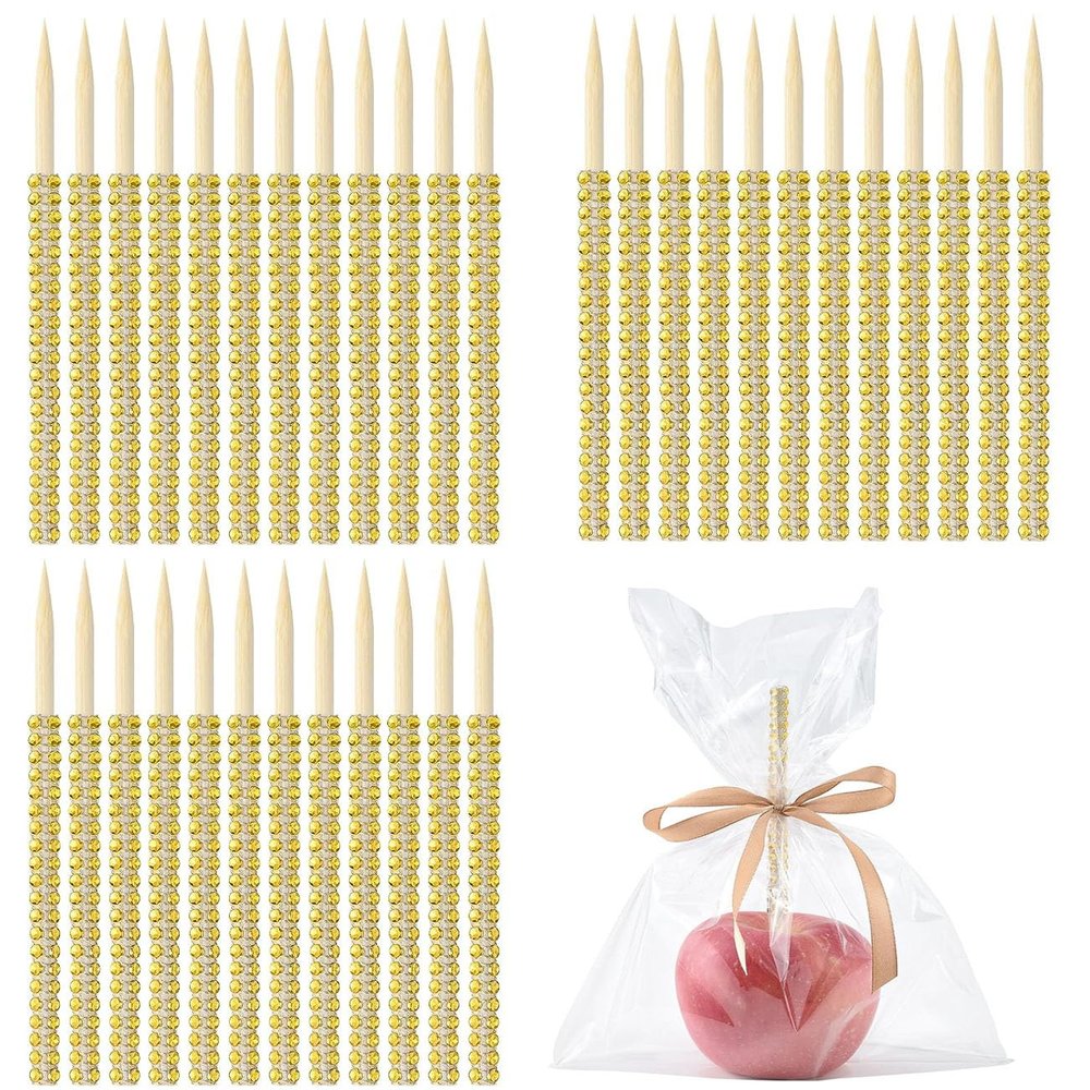 36 PCS MULTIONS Candy Apple Sticks (Gold)