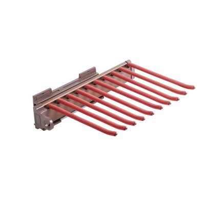 Valet Rod for Closet Pull Out, Bearing 30kg Retractable Pants Rack, Aluminum Alloy Pull-Out Closet Rod, Damping Buffer Track Extendable Organizer Pants Rack, Pull-Out Clothes Rail (Color : Orange, S