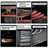 Valet Rod for Closet Pull Out, Bearing 30kg Retractable Pants Rack, Aluminum Alloy Pull-Out Closet Rod, Damping Buffer Track Extendable Organizer Pants Rack, Pull-Out Clothes Rail (Color : Orange, S view 2