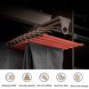 Valet Rod for Closet Pull Out, Bearing 30kg Retractable Pants Rack, Aluminum Alloy Pull-Out Closet Rod, Damping Buffer Track Extendable Organizer Pants Rack, Pull-Out Clothes Rail (Color : Orange, S view 3