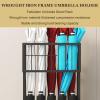 Fadiadem Metal Umbrella Holder Stand with Removable Drip Tray, Home/Commercial Creativity Walking Sticks Umbrella Racks, Umbrella Rack Organizer for Entryway Office Shopping Mall Hotel Industrial Use view 4