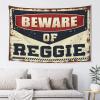 Abipuir Things For Boys Room Beware Of Reggie Tapestry Room Door Decor Bar For Man Cave (Size : 75X100CM) view 1