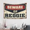 Abipuir Things For Boys Room Beware Of Reggie Tapestry Room Door Decor Bar For Man Cave (Size : 75X100CM) view 2