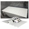 Bathtub Tray Bathtub Cover Shutter Bath Lid, PVC Waterproof Bathtub Insulation Cover Dust Board, Foldable Bathtub Tray Bathroom Rack for Books Phone Tablet, 0.6cm Thickness Multifunctional (Color : W view 1