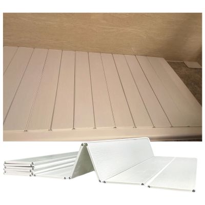 Bathtub Tray Bathtub Caddy Tray Folding Bathtub Cover, Multifunction PVC Dust-Proof Board Insulation Cover, 0.6cm Thickness Bath Tub Accessories Shutter Bath Lid, 22 Size Multifunctional (Color : WHI