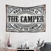 Abipuir Man Cave Decorations What Happens At The Camper Stays At The Camper Tapestry Bar Man Cave Decor Men Decor (Size : 75X92CM) view 2