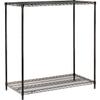 Nexel Black Epoxy, 2 Tier, Wire Shelving Starter Unit, 42"W x 21"D x 34"H view 1