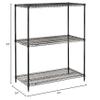 Nexel Black Epoxy, 3 Tier, Wire Shelving Starter Unit, 24" W x 24" D x 34" H view 2