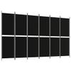 CUMYZO 6-Panel Room Divider Black 118.1"x70.9" Fabric 6.15kg/13.53lb view 2