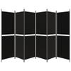 CUMYZO 6-Panel Room Divider Black 118.1"x70.9" Fabric 6.15kg/13.53lb view 4