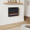 Tangkula 23-Inch Infrared Quartz Electric Fireplace Insert with Remote Control, 1500W Recessed Fireplace Heater with Thermostat, Overheat Protection, 8H Timer, 6 Flame Settings, 5 Flame Brightness view 2