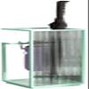 Katzowen Umbrella Stand Rack for Entryway Hallway Front Door, Elegant Blue Glass Umbrella Holder for Home Office Hotel, with Marble Base and Hooks, Capacity 12 Umbrellas view 1