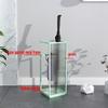 Katzowen Umbrella Stand Rack for Entryway Hallway Front Door, Elegant Blue Glass Umbrella Holder for Home Office Hotel, with Marble Base and Hooks, Capacity 12 Umbrellas view 4