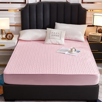 FCLDESHOP Mattress Cover Protectors,Kids Thickened Quilted Waterproof Bed Sheets Boys Girls Bedroom Cartoon Print Deep Pocket Mattress Topper,Pink,90 * 200cm (35 X 79inch)