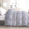 AHJ Beddings Luxurious 3 Piece Pinch Pleated Comforter Set (1 Comforter 500GSM Microfiber Filled + 2 Pillow Shams) 1000 Thread Count 100% Egyptian Cotton - Oversized King Size, Silver Grey view 3