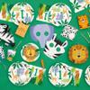 Unique 78355EU Eco-Friendly Paper Plates-23 cm-Animal Safari Party-8 Count (Pack of 1), Multicolour view 2