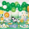 Unique 78355EU Eco-Friendly Paper Plates-23 cm-Animal Safari Party-8 Count (Pack of 1), Multicolour view 3
