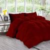 AHJ Beddings Luxurious 3 Piece Pinch Pleated Comforter Set (1 Comforter 500GSM Microfiber Filled + 2 Pillow Shams) 1000 Thread Count 100% Egyptian Cotton - Oversized King Size, Burgundy view 1