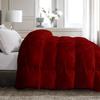AHJ Beddings Luxurious 3 Piece Pinch Pleated Comforter Set (1 Comforter 500GSM Microfiber Filled + 2 Pillow Shams) 1000 Thread Count 100% Egyptian Cotton - Oversized King Size, Burgundy view 3