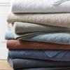 HiEnd Accents Stonewashed Cotton Gauze 3 Piece Vintage Quilt Set, French Blue Size, Copper Solid Color Diamond Stitch, Classic Chic Casual Modern Rustic Bedding, Lightweight Quilt with Pillow Shams view 3