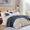 HiEnd Accents Stonewashed Cotton Gauze 3 Piece Vintage Quilt Set, French Blue Size, Copper Solid Color Diamond Stitch, Classic Chic Casual Modern Rustic Bedding, Lightweight Quilt with Pillow Shams view 4