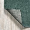 Eyely UES100L-6OV Supersoft Haze Solid Low-Pile Indoor Area Rug, Coastal, Bohemian, Minimalist, Classic, Casual for Bedroom,Kitchen,Living Room,Non Shedding,Easy-Washing, Green, 6 X 9 Oval view 4