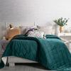Vianney Voga Emerald Queen Size Comforter - Premium Velvet Fabric with Reversible Emerald Green and Gray Colors - Soft, Cozy Throw for Couch or Bed - Lightweight Blanket for Year-Round Comfort view 1