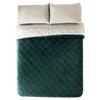 Vianney Voga Emerald Queen Size Comforter - Premium Velvet Fabric with Reversible Emerald Green and Gray Colors - Soft, Cozy Throw for Couch or Bed - Lightweight Blanket for Year-Round Comfort view 2