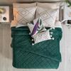 Vianney Voga Emerald Queen Size Comforter - Premium Velvet Fabric with Reversible Emerald Green and Gray Colors - Soft, Cozy Throw for Couch or Bed - Lightweight Blanket for Year-Round Comfort view 4