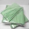 Qty 1200pcs 10cm(4") x 4mm GREEN/WHITE STRIPE paper twist ties, untearable and reusable paper coated wired ties for Bakery, Candy, Coffee and Goodie Bags. view 1