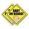 Baby on Board - Princess Sticker for Cars - Adorable Removable, No Magnets, Suction Cups, or Paint Damage (2-Pack) (Sleeping Baby) view 1