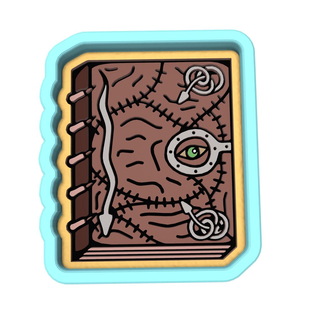 Book of Spells Cookie Cutter & Stamp #1 (2.5 in. Tall X 2.14 in. Wide)
