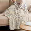 Autumn Pumpkins Blankets 40"x60" Thanksgiving Flannel Fleece Bed Throw for Couch Sofa Conch, Fall Leaf Farm Harvest Pumpkin Soft Blankets Retro Burlap Lightweight Throws for Kids/Teens/Boy/Girl view 3