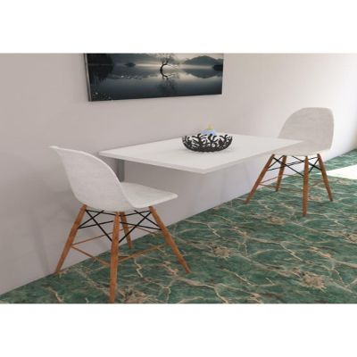 DARBUT Fold up Table, Wall Mounted Table, fold Down Desk, Wall Mounted Desk, Laundry Folding Table, Wall Table, Murphy Desk, Space Saving tableHL (White,24'x 35' (60x90 cm) inches)