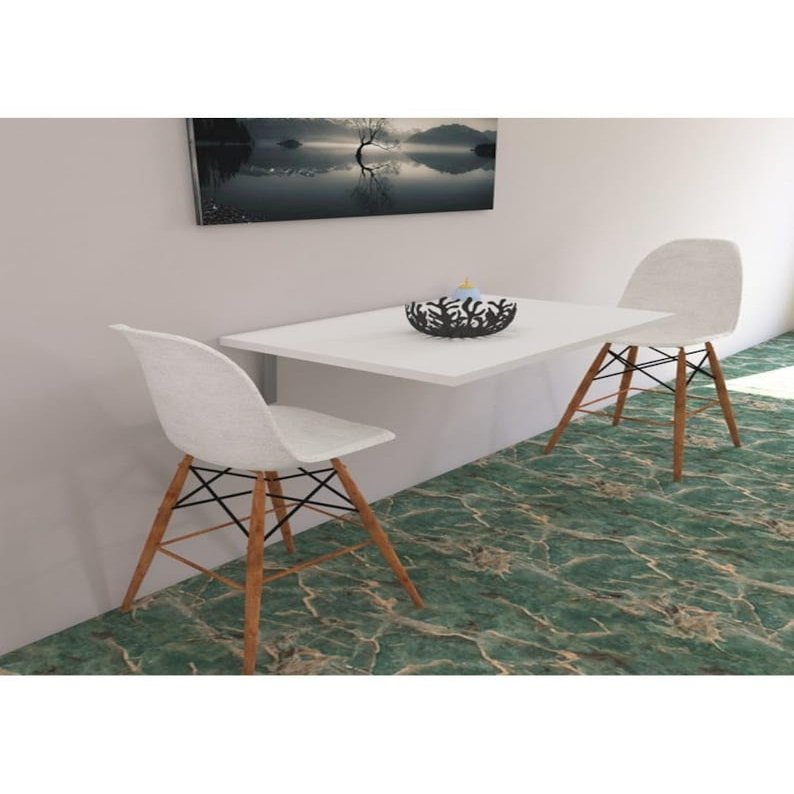 DARBUT Fold up Table, Wall Mounted Table, fold Down Desk, Wall Mounted Desk, Laundry Folding Table, Wall Table, Murphy Desk, Space Saving tableHL (White,24'x 35' (60x90 cm) inches)