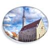 Tallinn Estonia Magnet Fridge Refrigerator Freezer Magnet Sticker Souvenir Decorations Oval Crystal Magnet Kitchen Whiteboard view 1