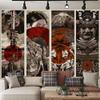 Aidatain Japanese Style Wall Tapestry - Samurai Maiko Tiger Mount Fuji Aesthetic Beach Blanket for Bedroom, Living & Dining Room, College Dorm Wall Hanging - 93x71 GTFNAT0063 view 4
