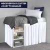 SGI bedding Dorm Bed Skirt Full XL 40 Inch Drop Length - White, Ruffled Pattern College Dorm Room Bed Skirts - Split Corner, Easy Care, Wrinkle Free 1800 Series Microfiber Bed Skirt view 4